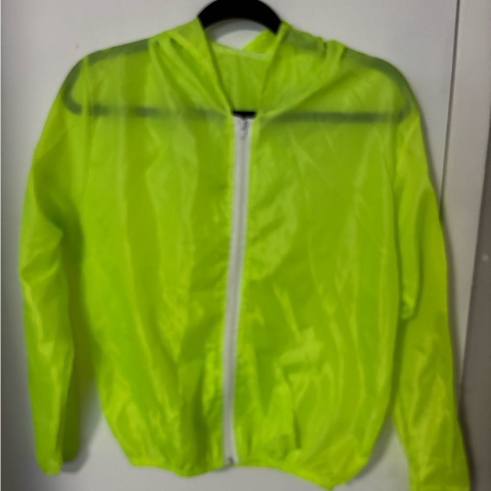 Neon Yellow Windbreaker Jacket